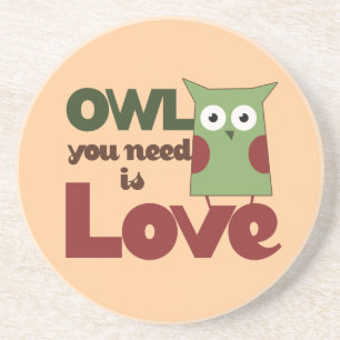 Porta-copos Owl Love