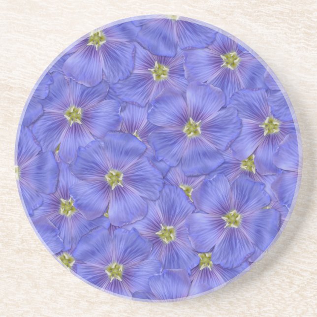 Porta-copos Padrão Azul de Linho Invisível (Frente)