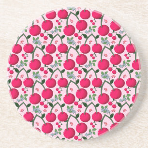 Porta-copos Padrão Cereja Fofa, Fruta Kawaii Brilhante
