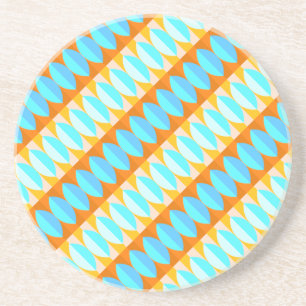 Porta-copos Padrão Colorido Turquesa Azul Laranja Amarelo