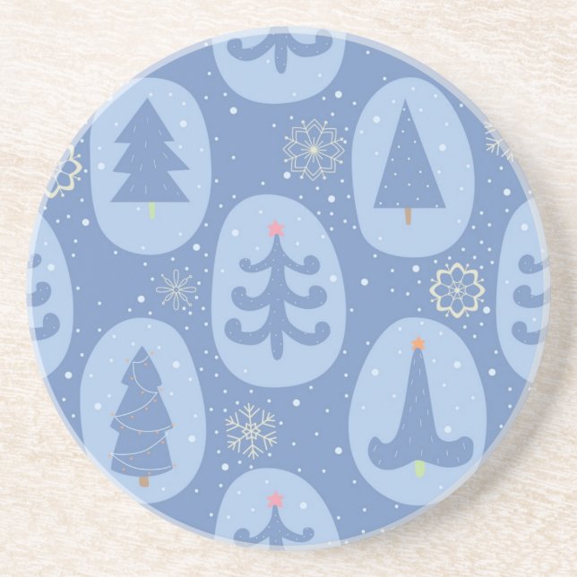 Porta-copos Padrão da árvore de Natal (Frente)