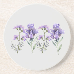 Porta-copos Padrão de Aquarela da Lavanda Francesa