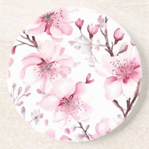 Porta-copos Padrão de Aquarela do Flor de Cereja Elegante