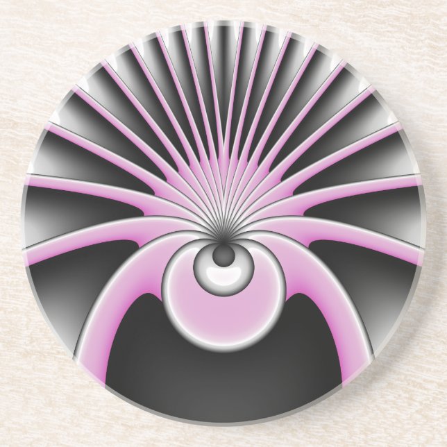 Porta-copos Padrão de Arte Fractal Moderno Abstrato (Frente)