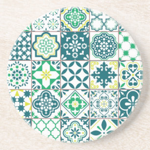 Porta-copos Padrão de azulejos cerâmicos