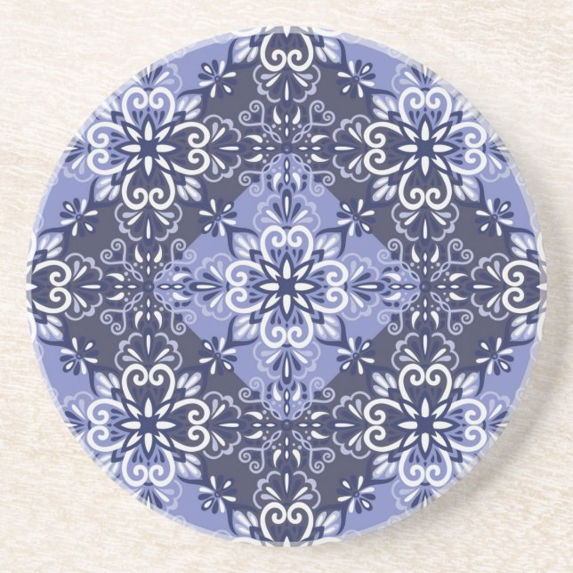 Porta-copos Padrão de azulejos cerâmicos (Frente)