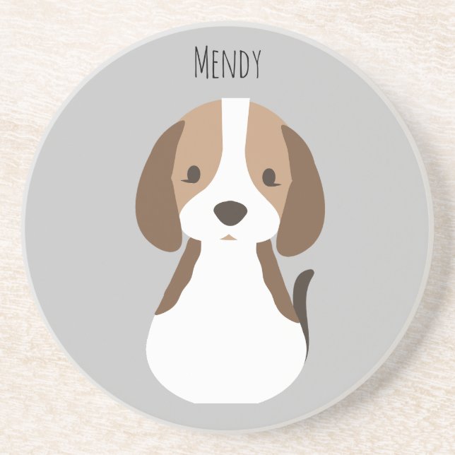 Porta-copos Padrão de cães de cinza (Frente)