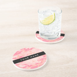 Porta-copos Padrão de Camuflagem Rosa, Seu nome, Personalize