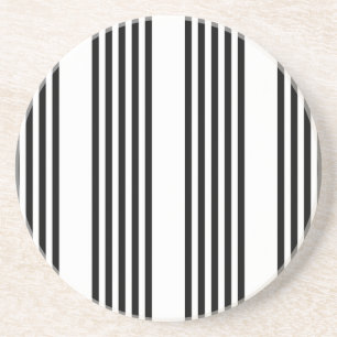 Porta-copos Padrão de cinco faixas preto e branco