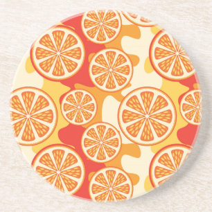 Porta-copos Padrão de Citrus Laranja Retroativos