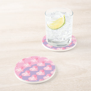 Porta-copos Padrão de Coração de Diamante Rosa – Design Fofo e