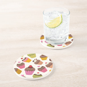 Porta-copos Padrão de cupcake, Padrão de Muffin, Chocolate, Co