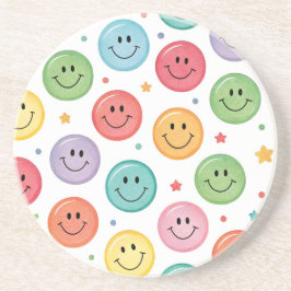 Porta-copos Padrão de Emoji Sorridente