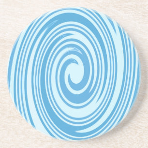 Porta-copos Padrão de espiral psicodélico azul