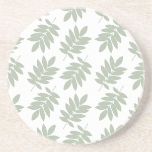 Porta-copos Padrão de Folha de Idoso Verde+Branco