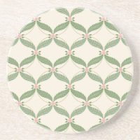Padrão de Grade de Flores de Folhas Simples