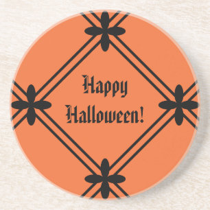 Porta-copos Padrão de Laranja e Preto do Halloween