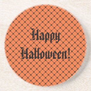 Porta-copos Padrão de Laranja e Preto do Halloween