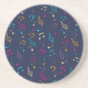 Porta-copos Padrão de música