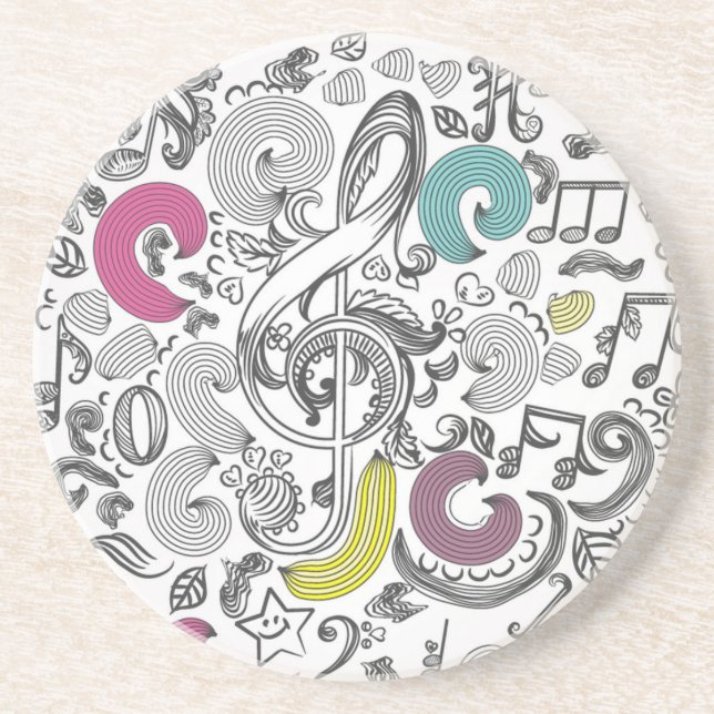 Porta-copos Padrão de música (Frente)