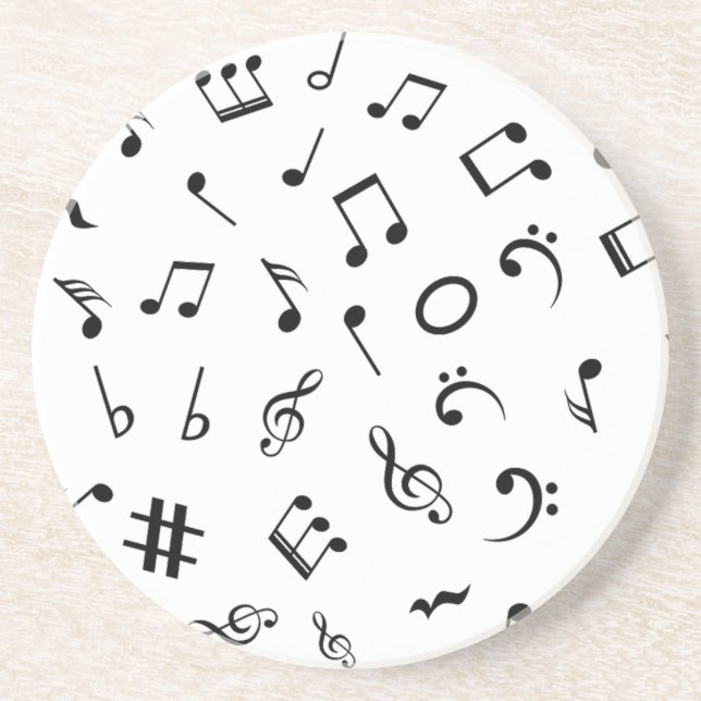 Porta-copos Padrão de música (Frente)