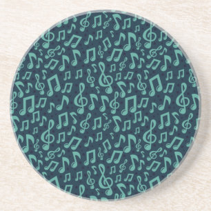 Porta-copos Padrão de notas de música