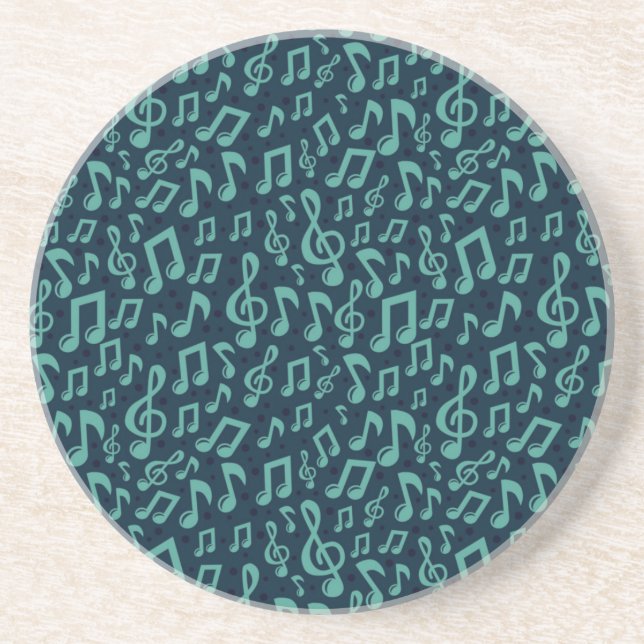 Porta-copos Padrão de notas de música (Frente)