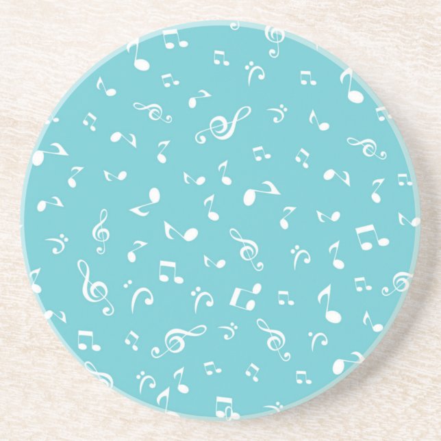 Porta-copos Padrão de notas de música (Frente)