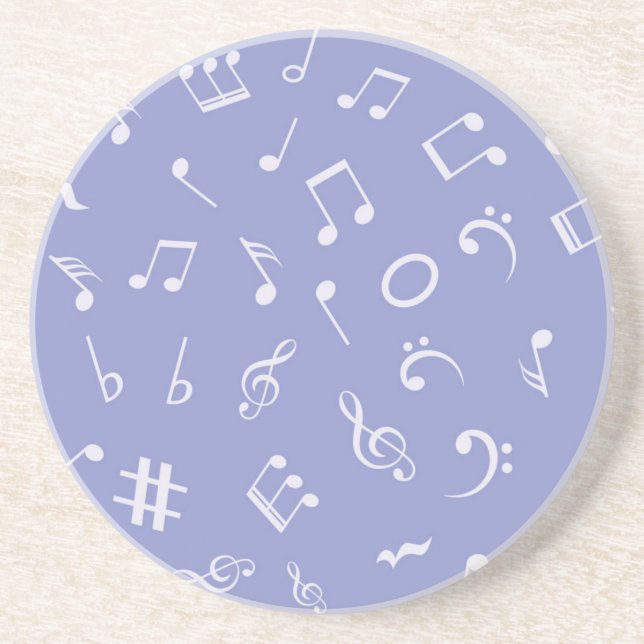 Porta-copos padrão de notas musicais (Frente)