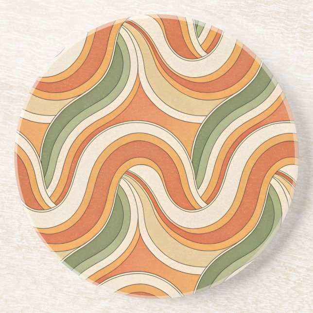 Porta-copos Padrão de ondas mágicas (Frente)