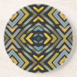 Porta-copos Padrão de Piso de Pneu Azul Dourado Preto
