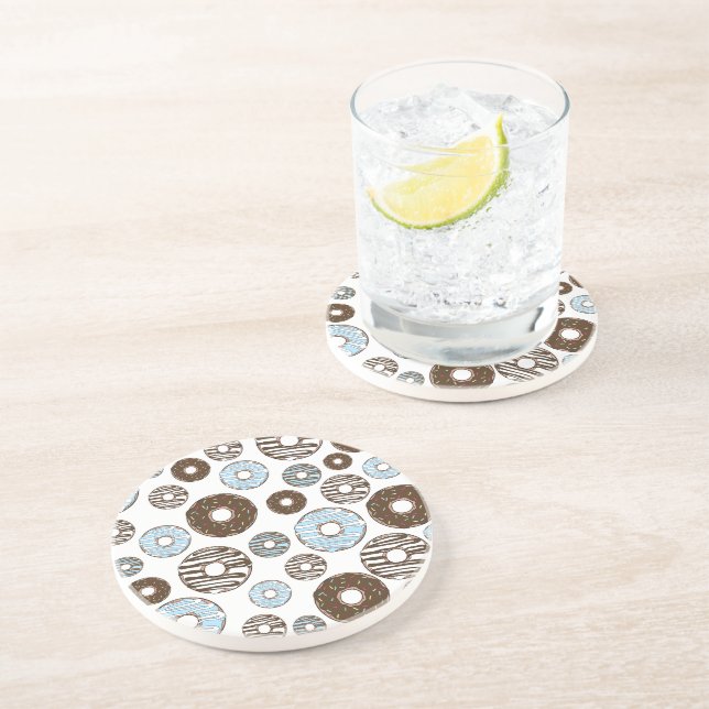 Porta-copos Padrão De Rosquinhas, Rosquinhas Azuis, Rosquinhas (Lateral)