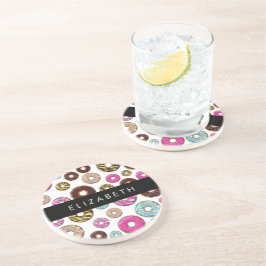 Porta-copos Padrão De Rosquinhas, Rosquinhas Coloridas, Seu No