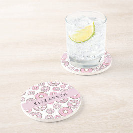 Porta-copos Padrão De Rosquinhas, Rosquinhas Rosa, Escoamento,
