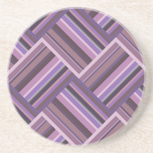 Porta-copos Padrão de tecelagem diagonal das faixas de Mauve