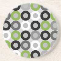 Padrão de vetor de pontos em preto e branco verde-