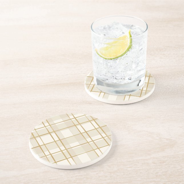 Porta-copos Padrão de Xadrez da Grade do ouro (Lateral)