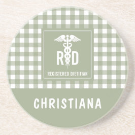Porta-copos Padrão de Xadrez Dietitiana Personalizada de RD Re