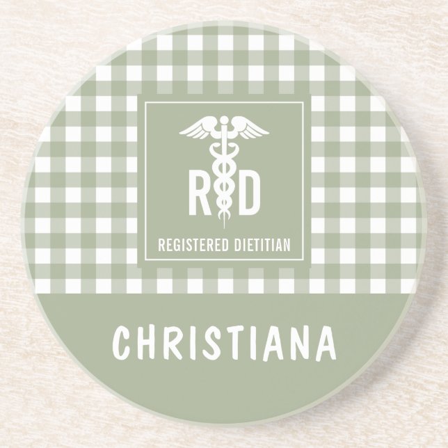 Porta-copos Padrão de Xadrez Dietitiana Personalizada de RD Re (Frente)