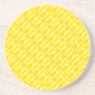 Porta-copos Padrão Divertido de Lápis de Cor Amarelo