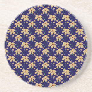 Porta-copos Padrão floral amarelo