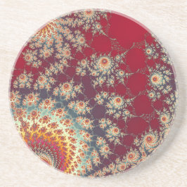 Porta-copos Padrão Floral Espiral