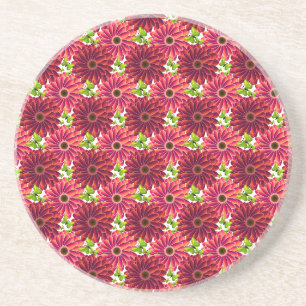 Porta-copos Padrão Floral Ousado com Borboletas Vermelho Vib