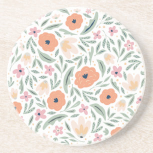 Porta-copos Padrão Floral Pastel Primavera