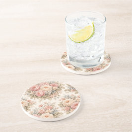 Porta-copos Padrão Floral Rosa Vintage | Pastel Elegante