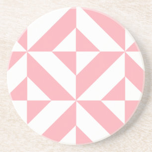 Porta-copos Padrão Geométrico de Deco Cube, de Melão Rosa