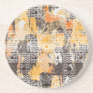 Porta-copos Padrão Geométrico Tribal de Boho