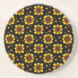Porta-copos Padrão Groovy 70s Daisy Flower Power