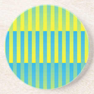 Porta-copos Padrão Listrado Azul Amarelo Verde