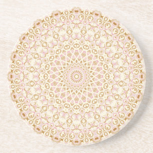 Porta-copos Padrão Mandala Moderno Beijo Dourado